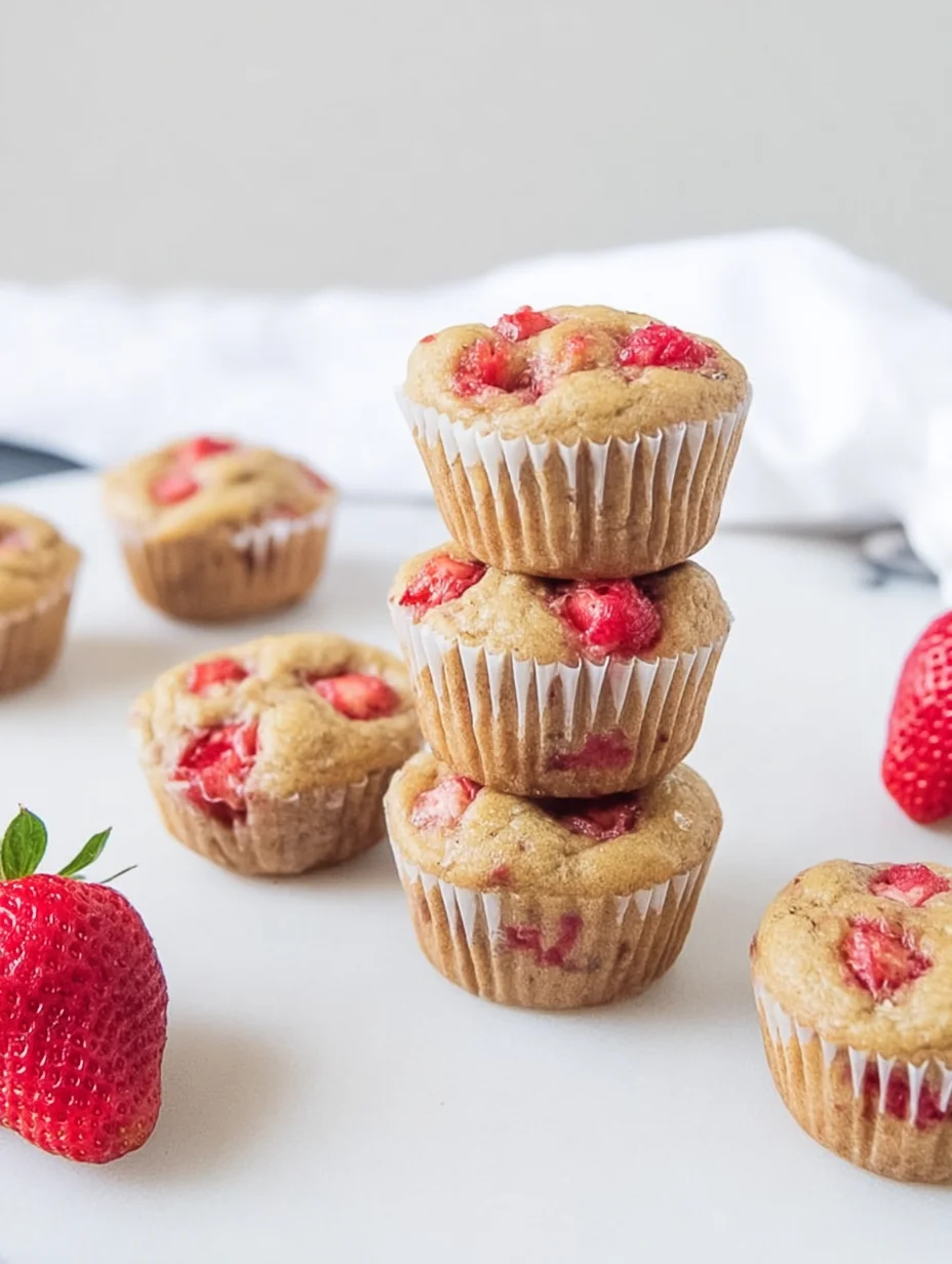 Healthy Strawberry Banana Yogurt Muffins