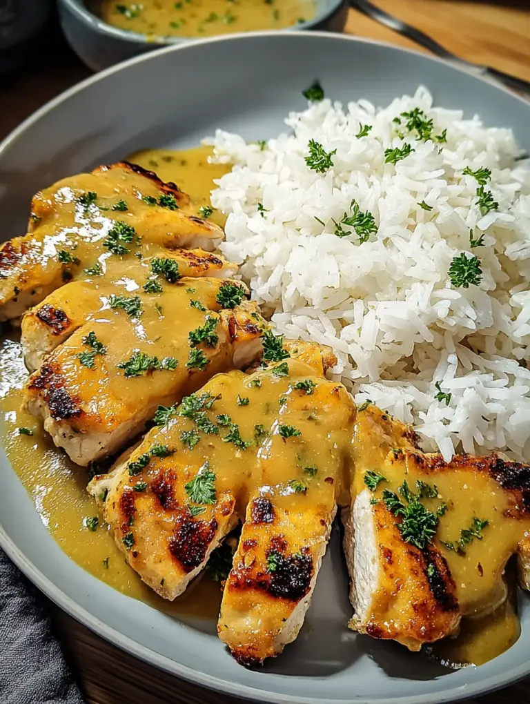 Honig Senf Hähnchen mit Reis