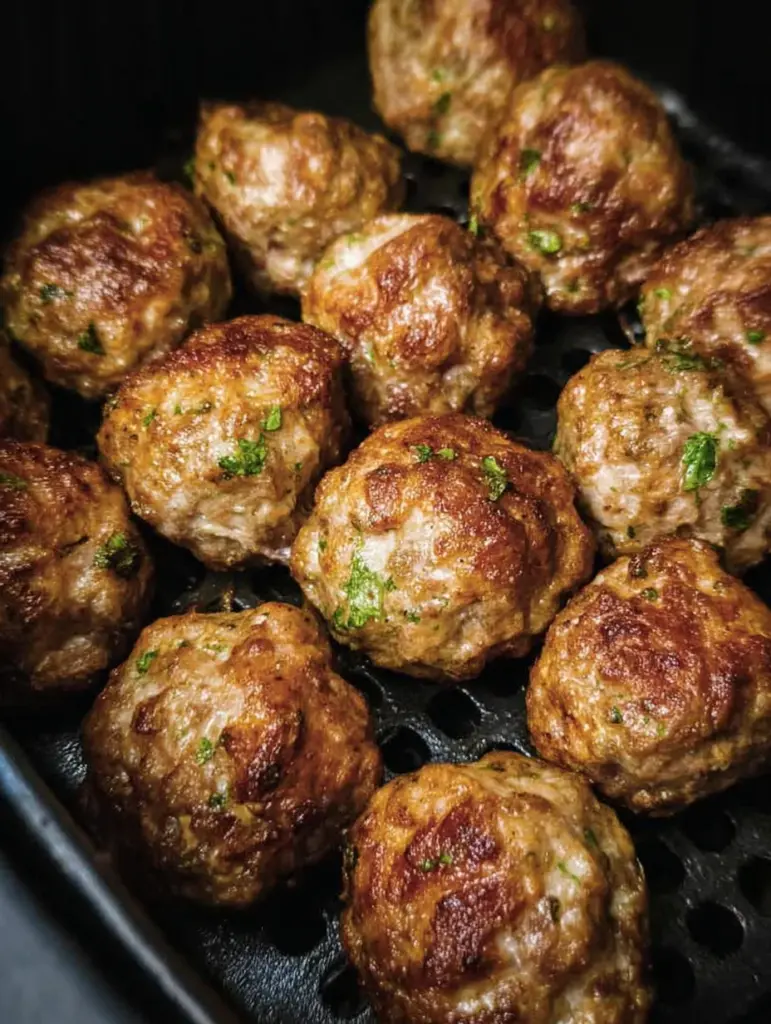 Juicy Air Fryer Meatballs