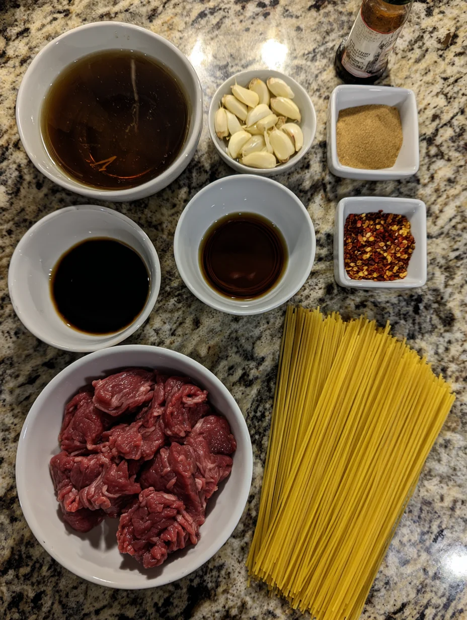 Mongolian Ground Beef Noodles