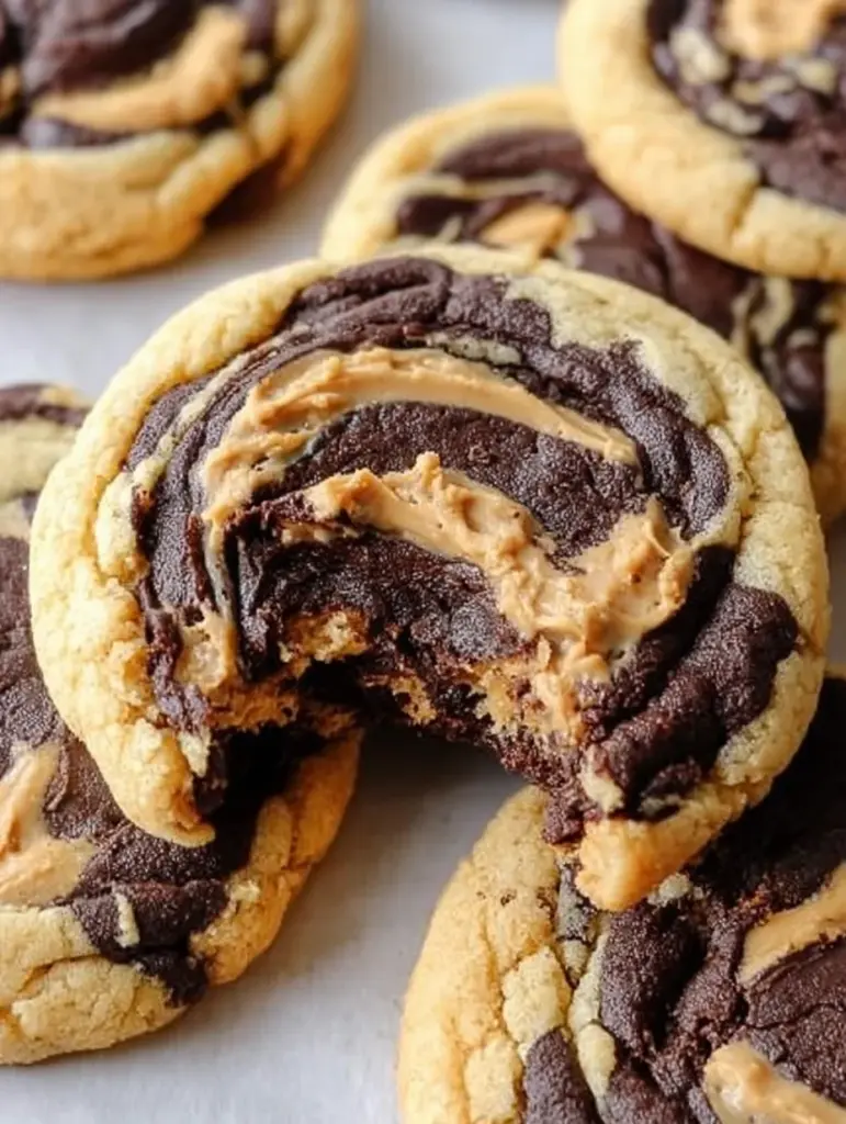 Peanut Butter Brownie Swirl Cookies