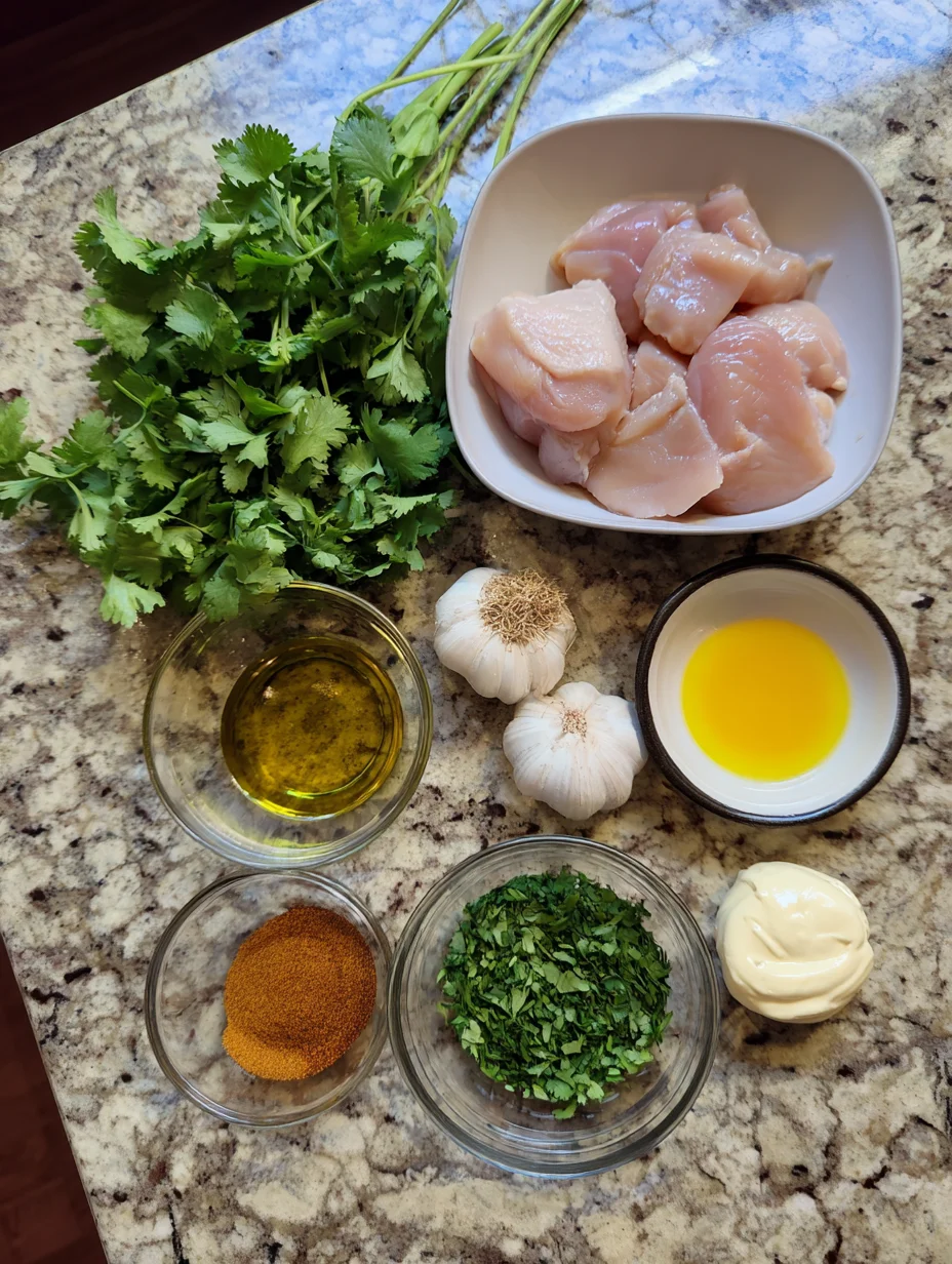 Peruvian Chicken and Rice with Green Sauce