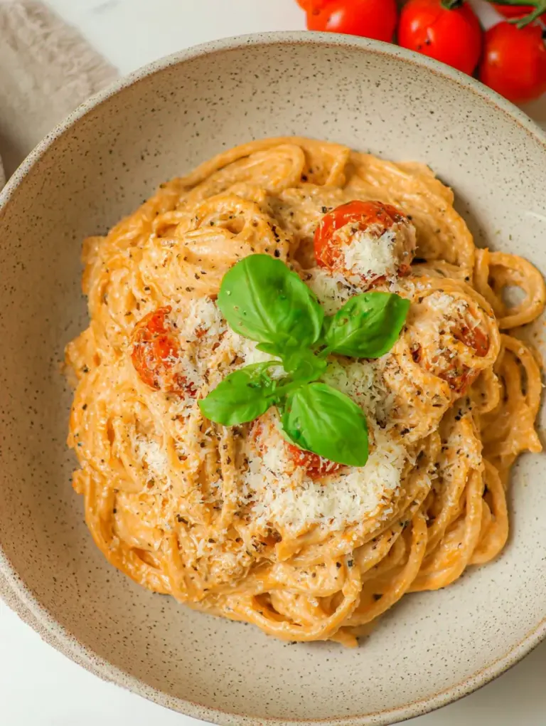 Roasted Tomato and Garlic Ricotta Pasta