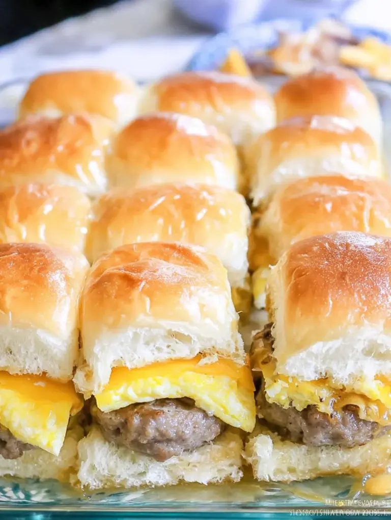 Sausage Egg and Cheese Breakfast Sliders