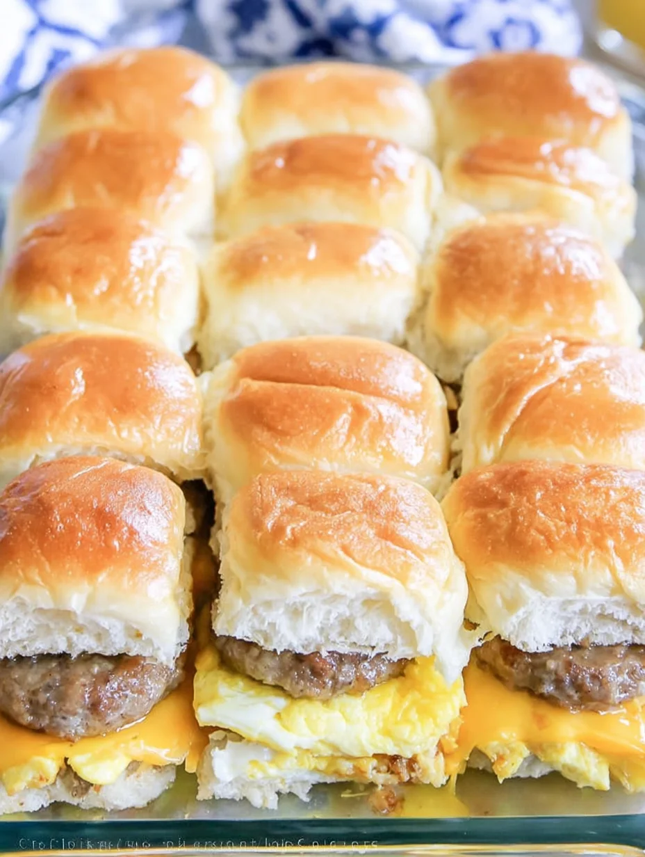 Sausage Egg and Cheese Breakfast Sliders