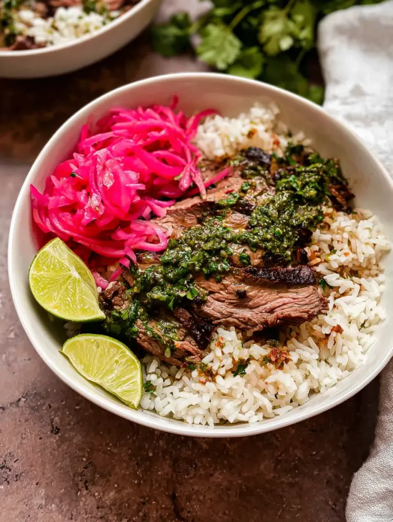 Skirt Steak Rice Bowls