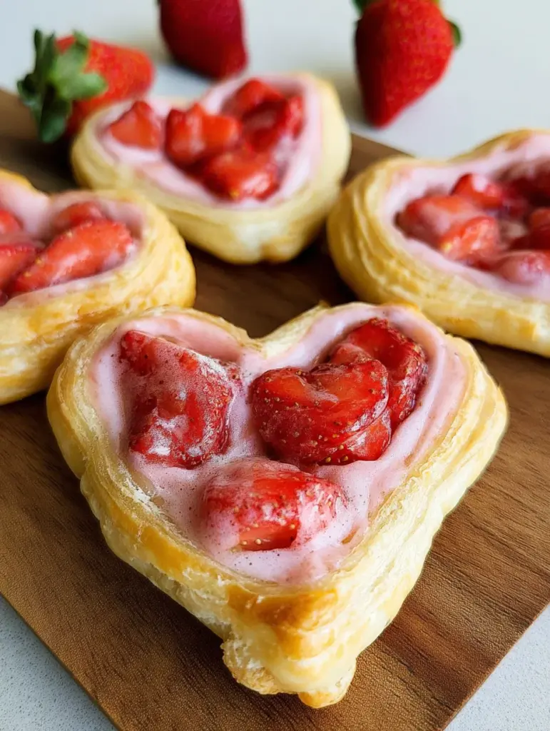 Strawberry Cream Cheese Heart Danishes
