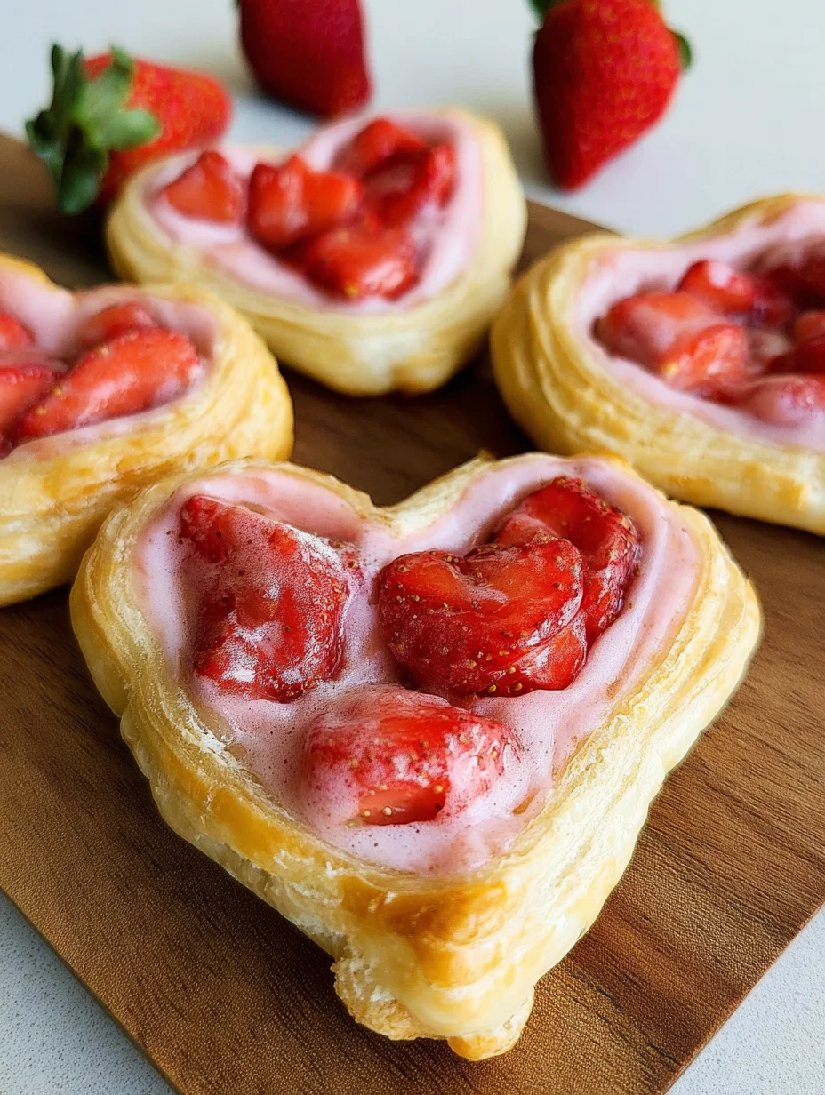 Strawberry Cream Cheese Heart Danishes