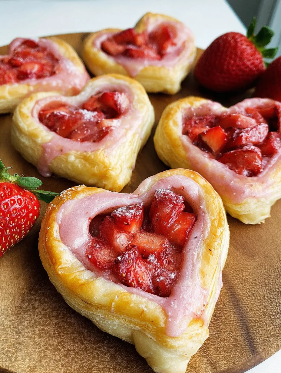Strawberry Cream Cheese Heart Danishes