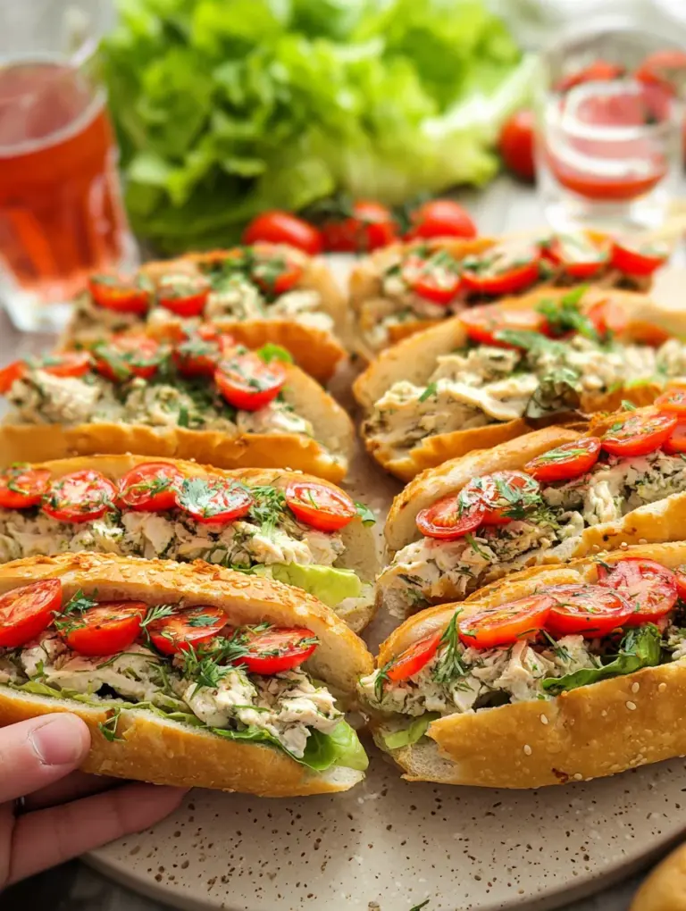 Tomatenbroodjes met kipsalade