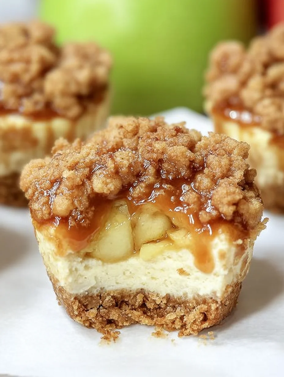 Apple Crisp Mini Cheesecakes
