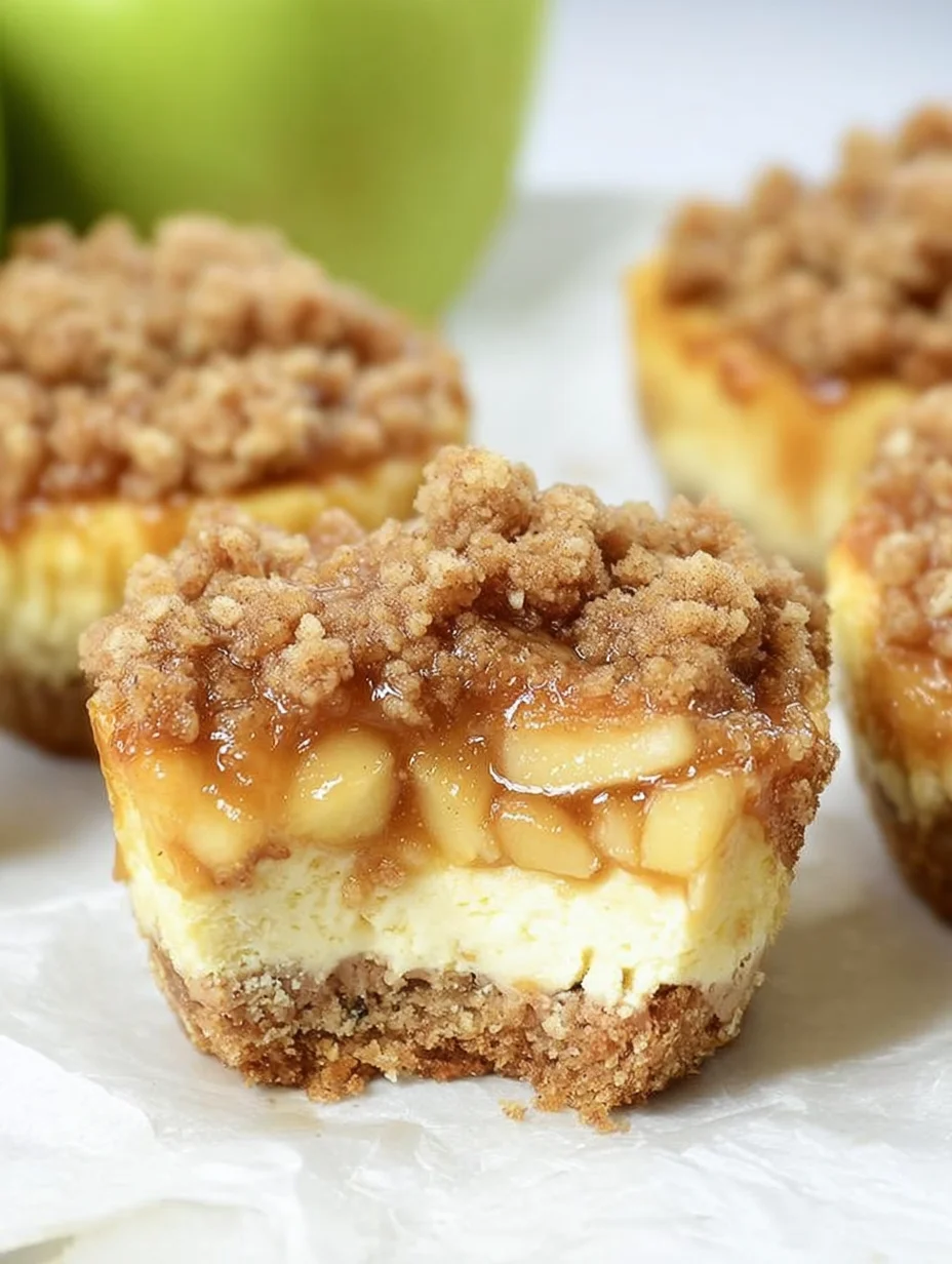 Apple Crisp Mini Cheesecakes