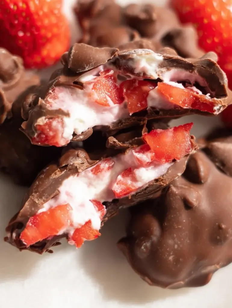 Chocolate Strawberry Yogurt Clusters