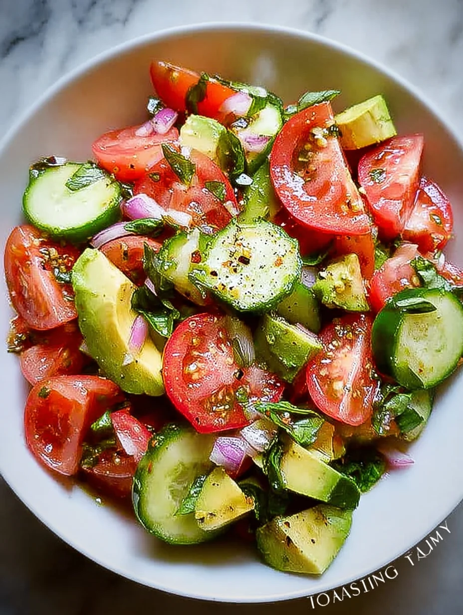 Cucumber Tomato Avocado Salad