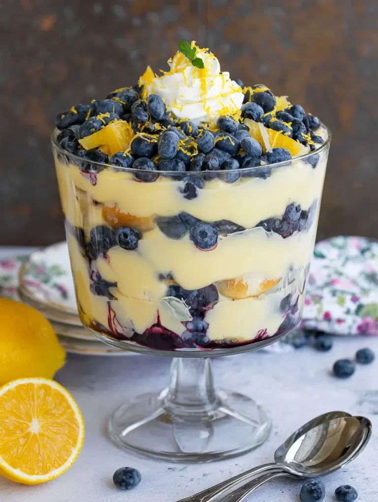 Easy Lemon Blueberry Trifle