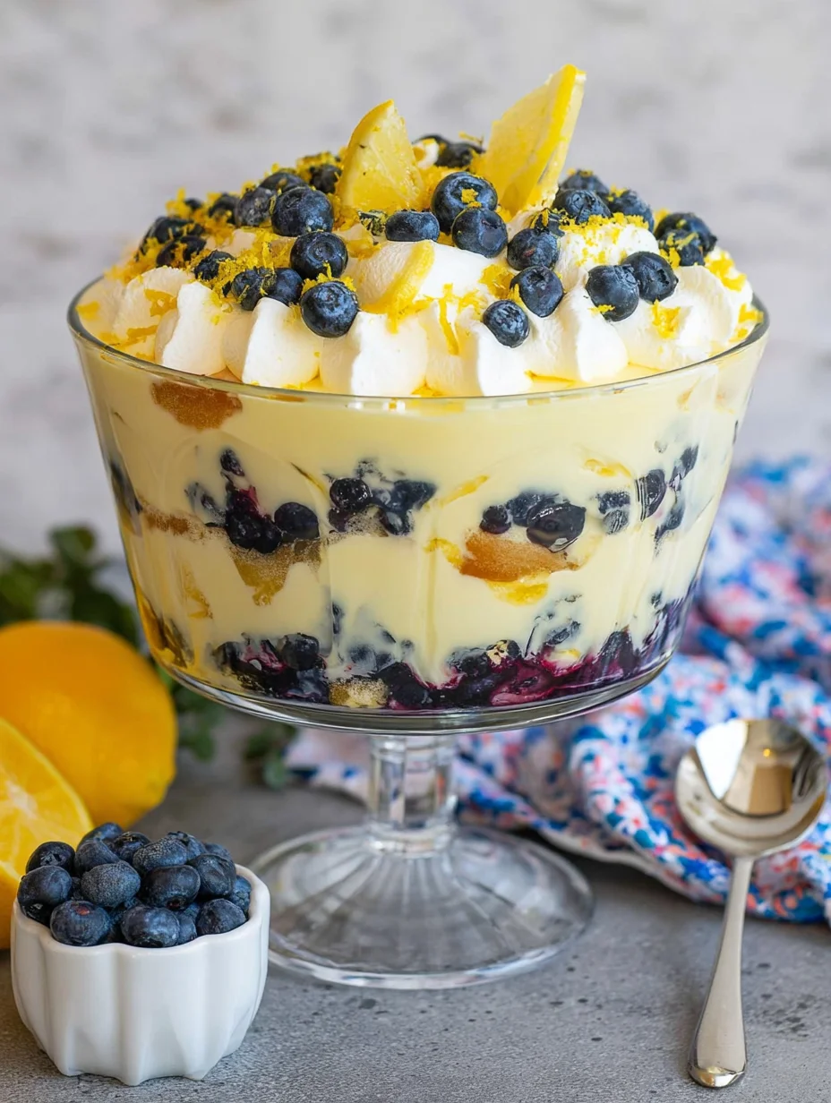 Easy Lemon Blueberry Trifle