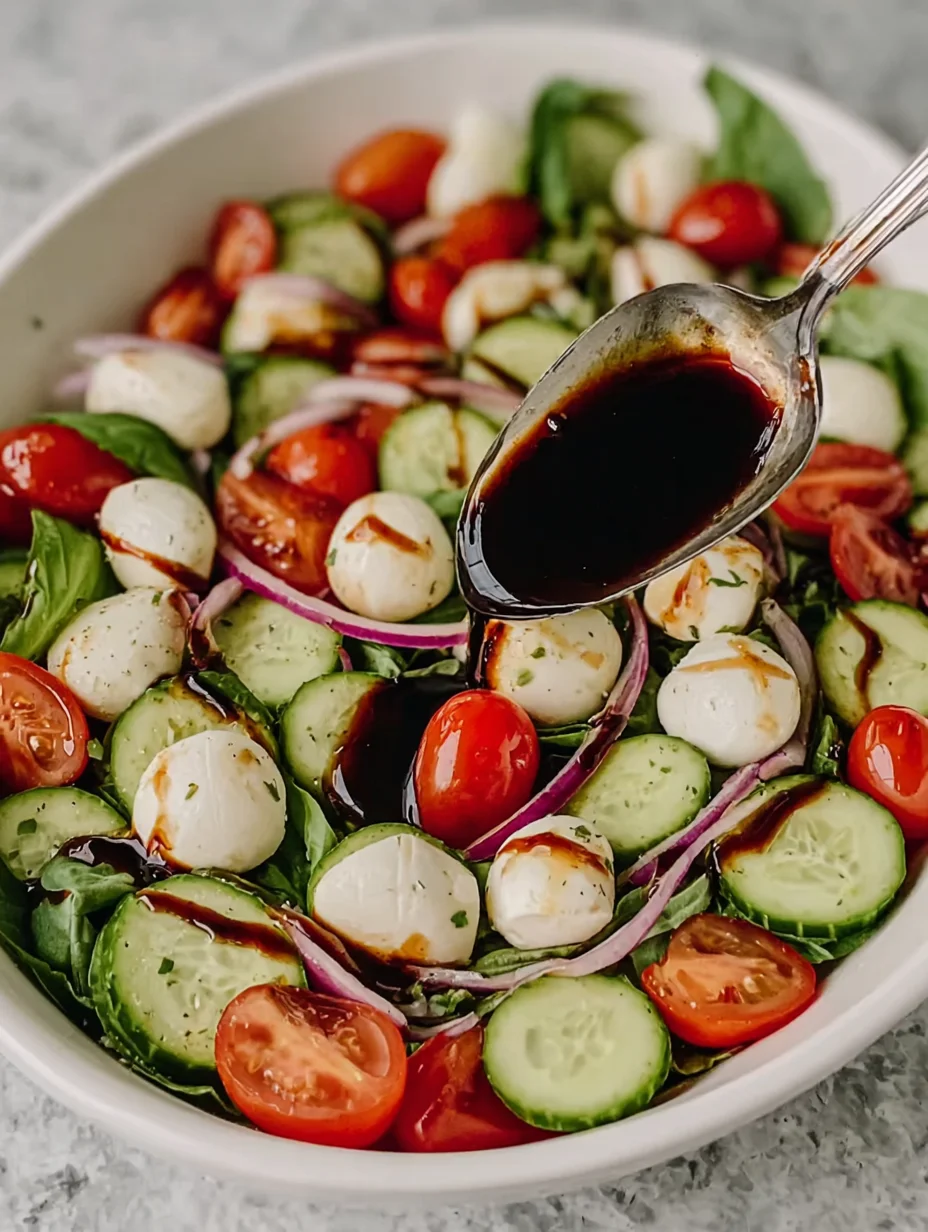 Fresh Cucumber Caprese Salad