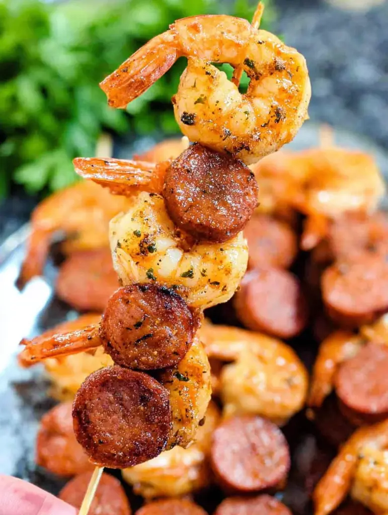 Sausage and Shrimp Kabobs