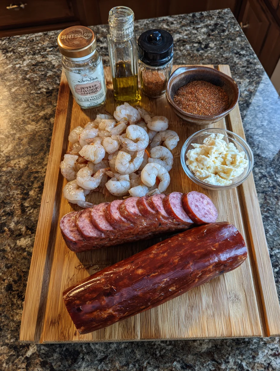 Sausage and Shrimp Kabobs