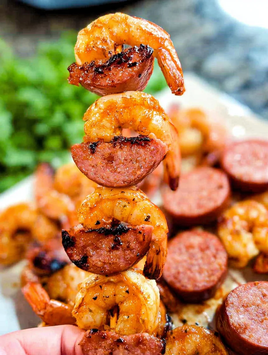 Sausage and Shrimp Kabobs