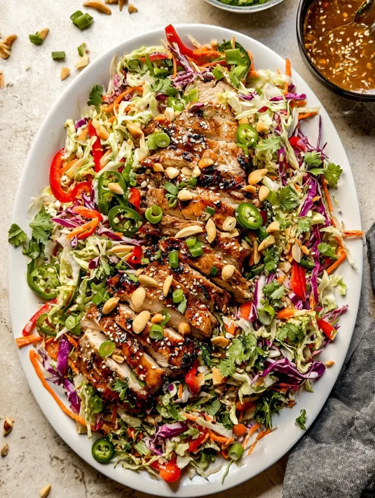 Sesame Chicken Cabbage Crunch Salad