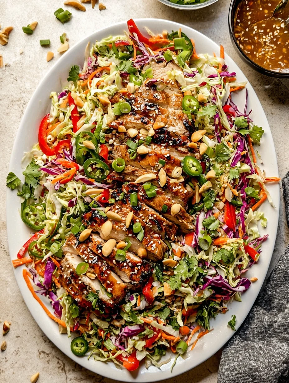 Sesame Chicken Cabbage Crunch Salad
