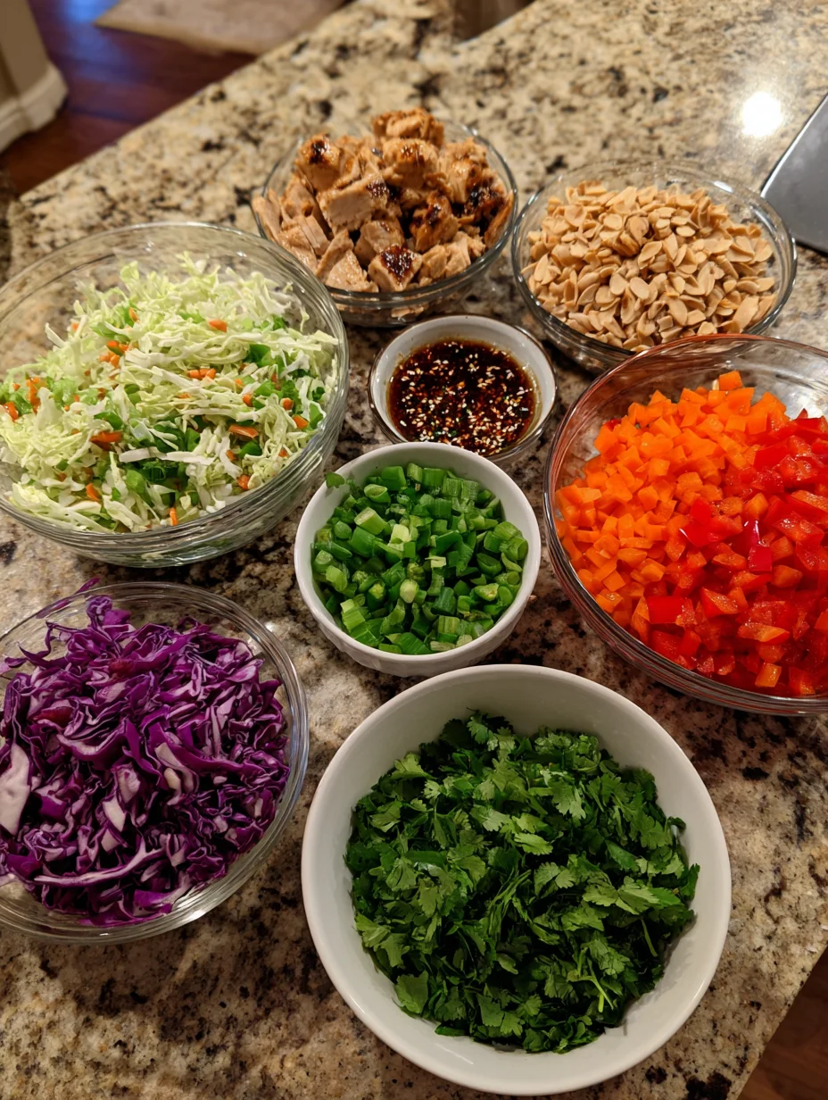 Sesame Chicken Cabbage Crunch Salad