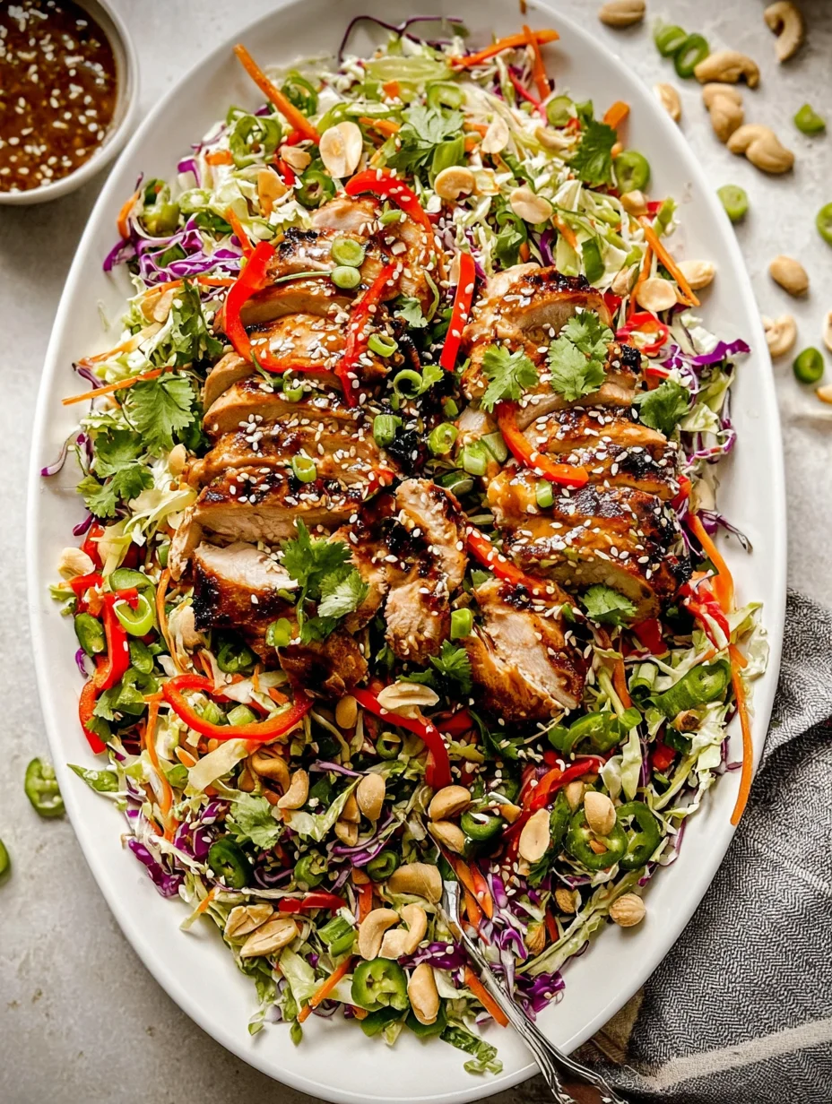 Sesame Chicken Cabbage Crunch Salad