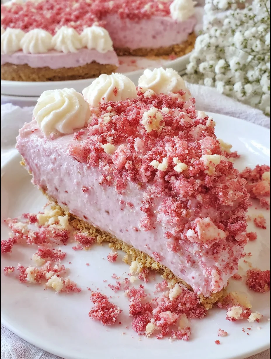 Strawberry Shortcake Freezer Pie