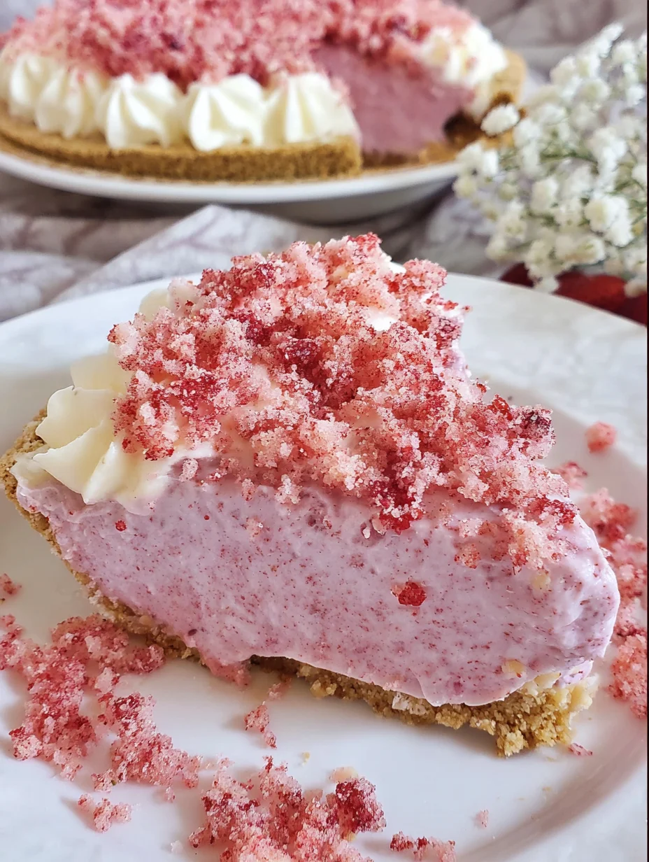 Strawberry Shortcake Freezer Pie