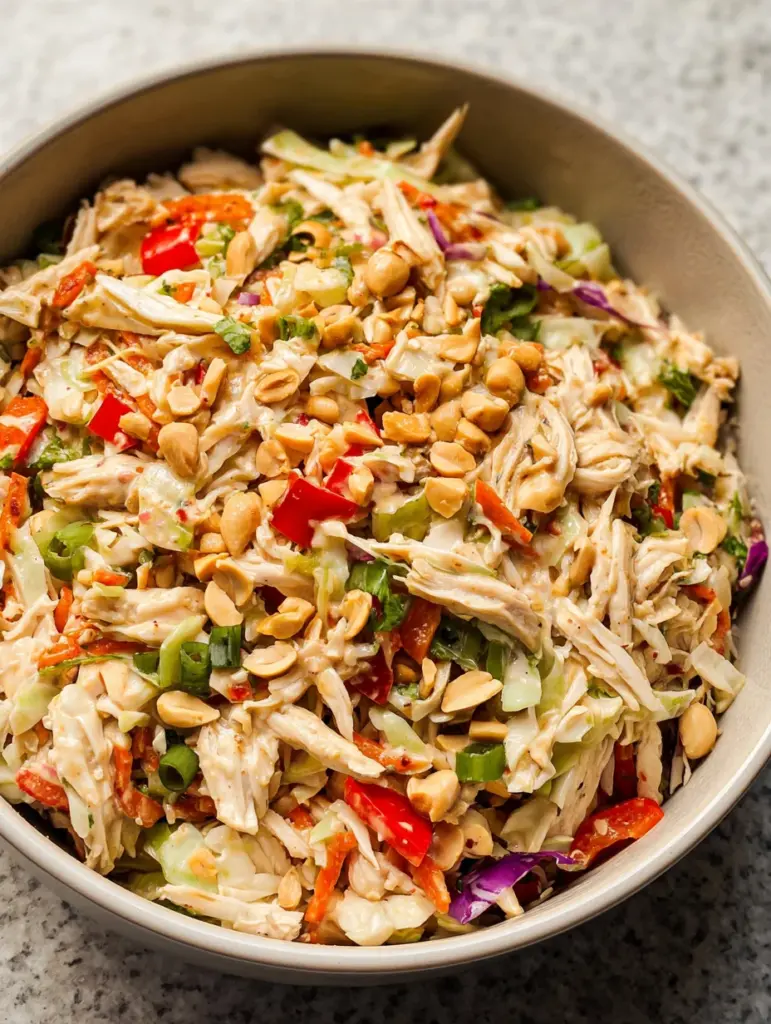 Thai Chicken Salad with Peanut Dressing