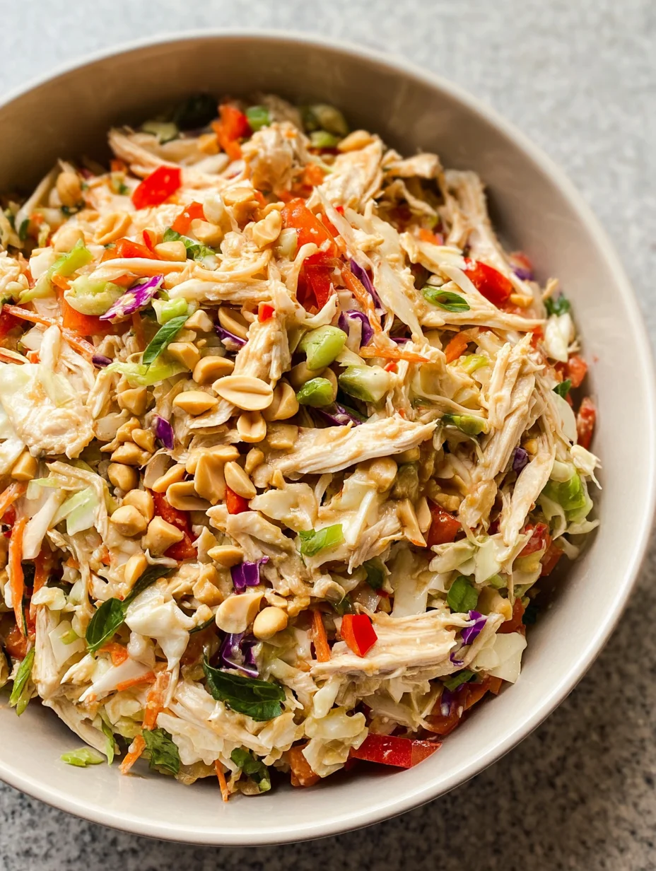 Thai Chicken Salad with Peanut Dressing