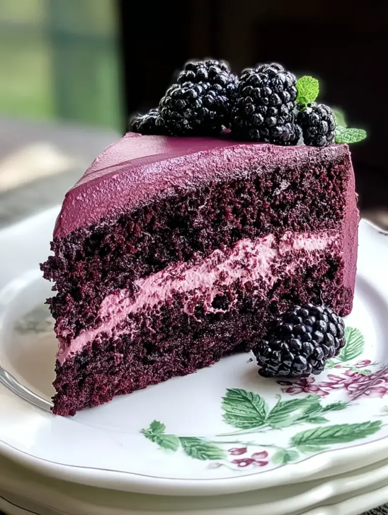 Blackberry Velvet Cake