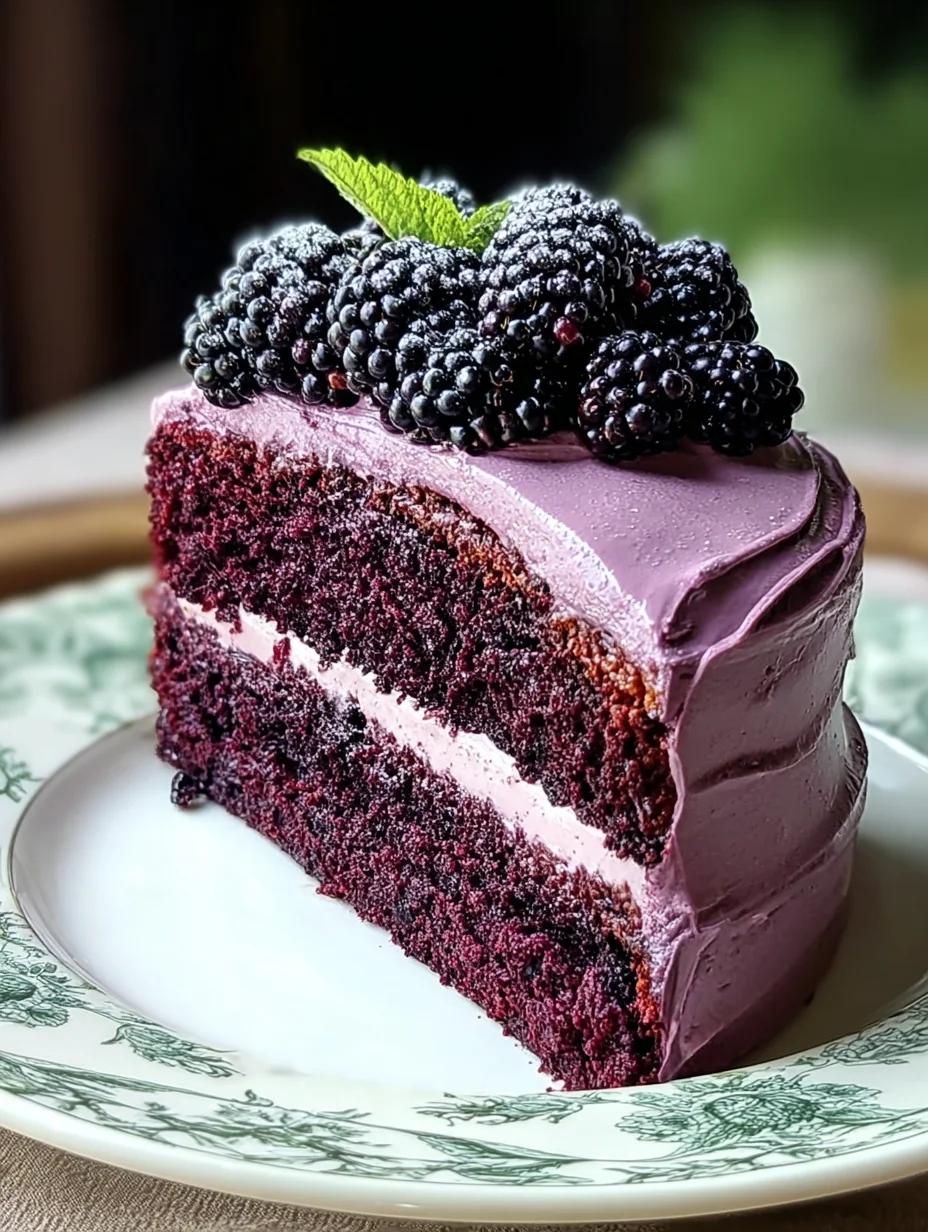 Blackberry Velvet Cake