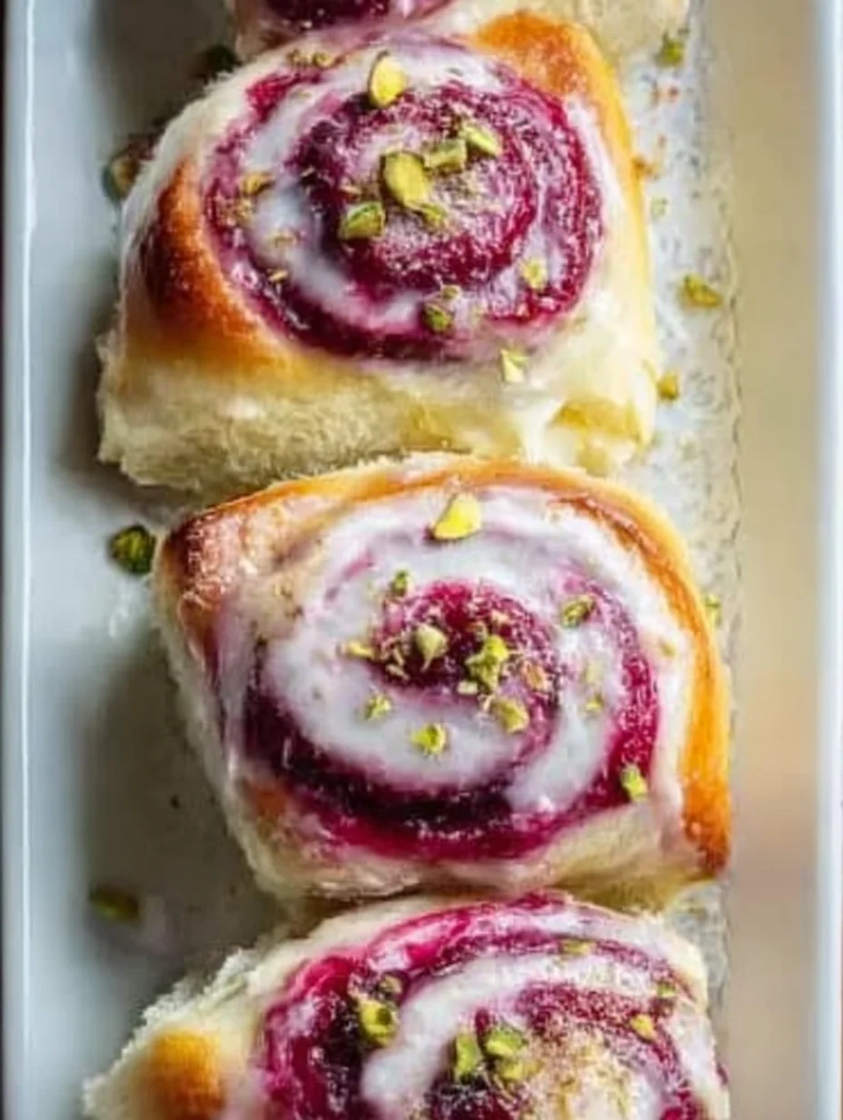 Raspberry and Rose Cheesecake Buns